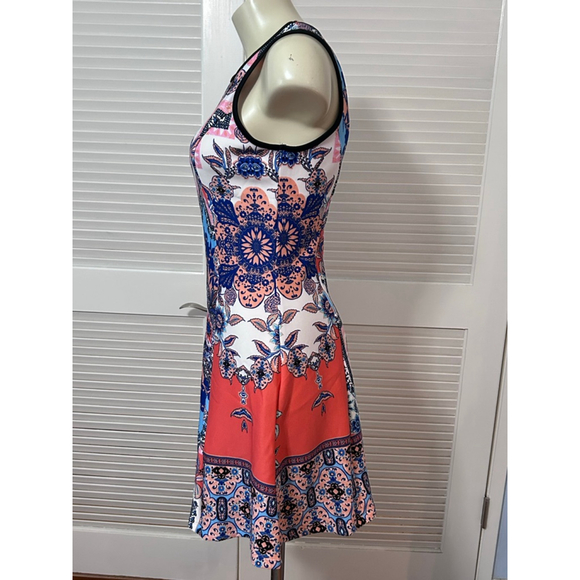 My Michelle Floral Paisley Sleeveless Skater Dress Size M - Picture 4 of 10